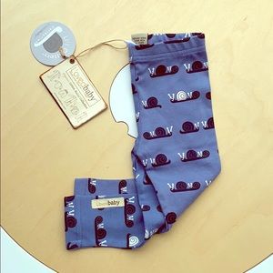 Lovedbaby snail lil critter blue leggings